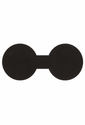 Tassensluiter Etiket Zwart 2x Rondje 27mm x 6.1cm 500stuks