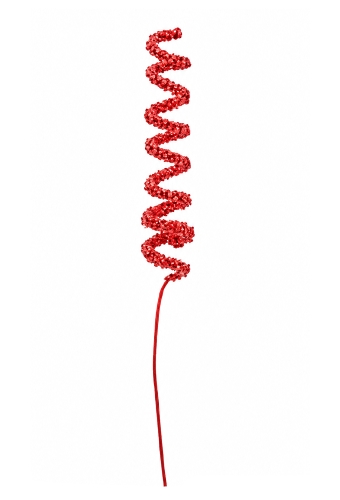 Kado Decoratie Curls Pin Rood 12cm Met IJzerdraad 72stuks