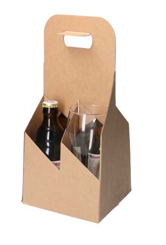 Bierverpakking Draagdoos Brugge Dikbuik Kraft voor 4 flesjes 33cl 10st