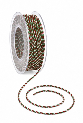 Lint Stof Touw Italie Groen Wit Rood 2mm x 50meter