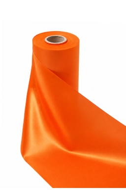 Geschenklint Breed Stof Labro Oranje 20cm x 30meter