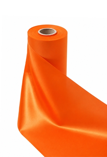 Geschenklint Breed Stof Labro Oranje 20cm x 30meter