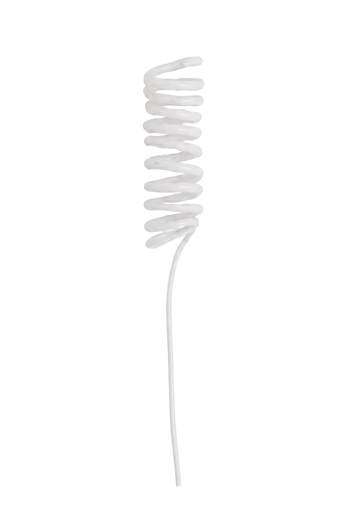 AKTIE Kado Decoratie Curls Pin Wit 2cm Met IJzerdraad 72stuks