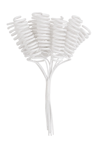 AKTIE Kado Decoratie Curls Pin Wit 2cm Met IJzerdraad 72stuks