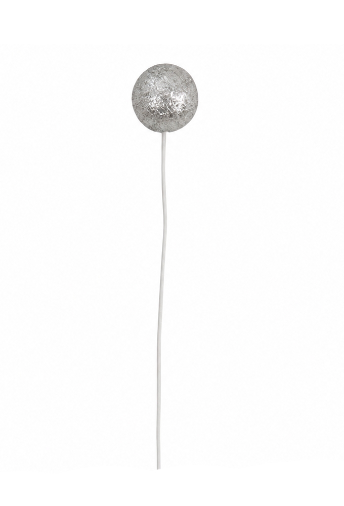 Kado Decoratie Balls Shiny Zilver Met IJzerdraad 72stuks