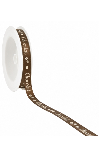 Luxe Satijn Lint Chocolat Creme & Bruin Chocolade 10mm x20meter