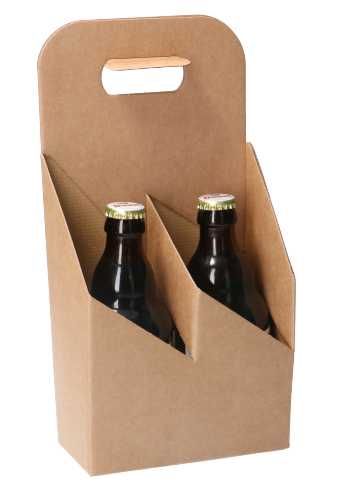 Bierverpakking Draagdoos Brugge Dikbuik Kraft voor 2 flesjes 33cl 10st