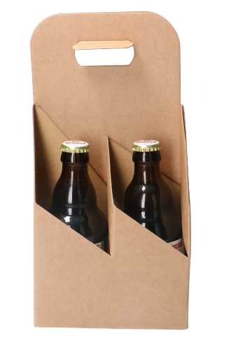 Bierverpakking Draagdoos Brugge Dikbuik Kraft voor 2 flesjes 33cl 10st