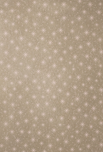 Kerstpapier Bruin Kraft Stars Gold 30cmx250meter