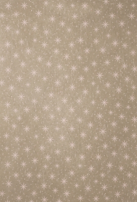 Kerstpapier Bruin Kraft Stars Gold 30cmx250meter