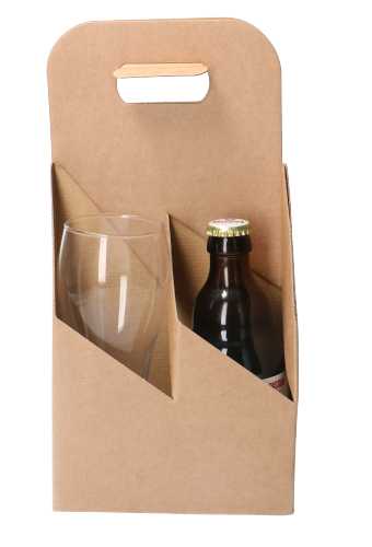 Bierverpakking Draagdoos Brugge Dikbuik Kraft voor 2 flesjes 33cl 10st