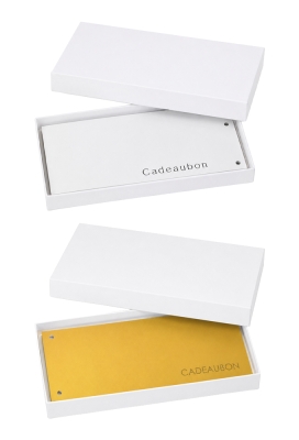 Kadobon + Luxe Geschenkdoos Wit & Verhoging 22x11x2cm Wit 10stuks