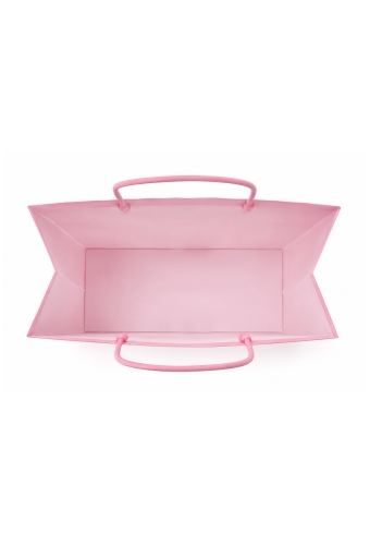 Papieren Draagtas Kassel Met Handvat Licht Roze A4 22x10x29cm 50stuks