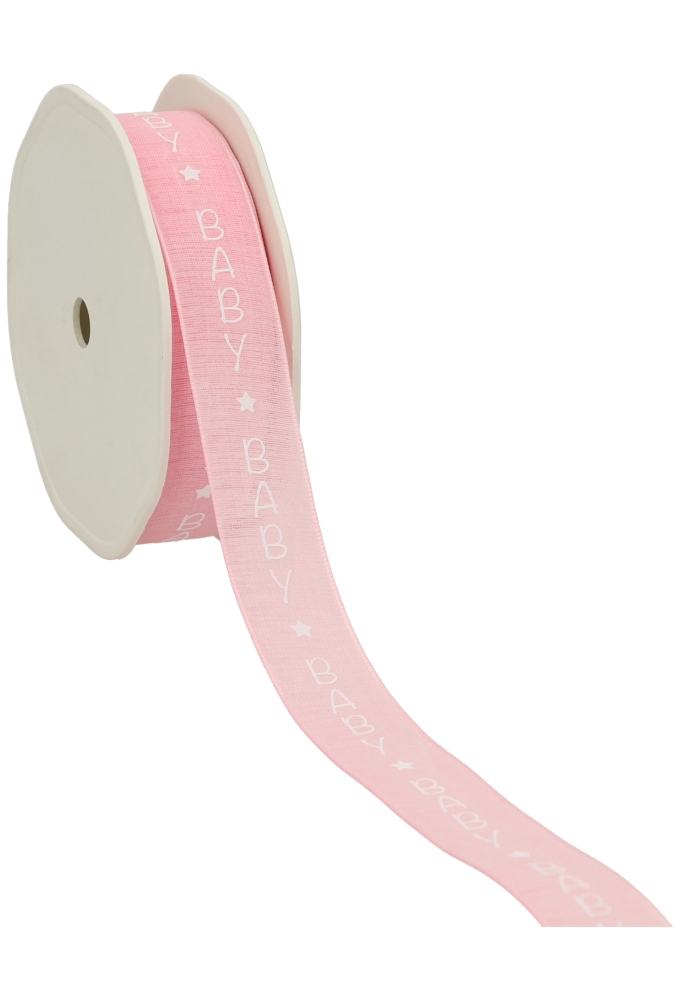 Luxe Satijn Lint Baby Star Baby Roze 22mm x 15meter