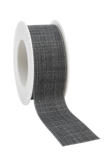 Geschenklint Naturel Colour Donker Grijs 38mm x 20 meter OP IS OP