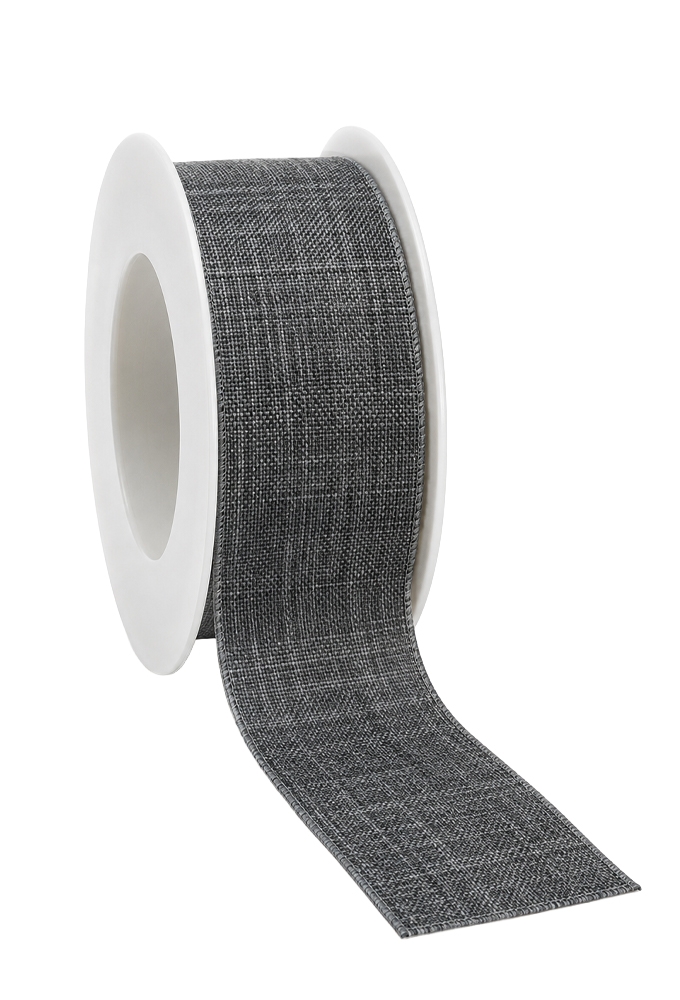 Geschenklint Naturel Colour Donker Grijs 38mm x 20 meter OP IS OP