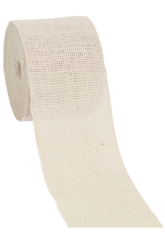 Geschenklint Jute Naturel Creme 70mm x 8 meter