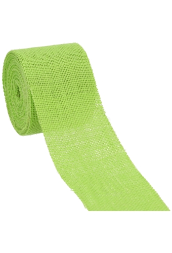 Geschenklint Jute Naturel Groen 70mm x 8 meter OP IS OP