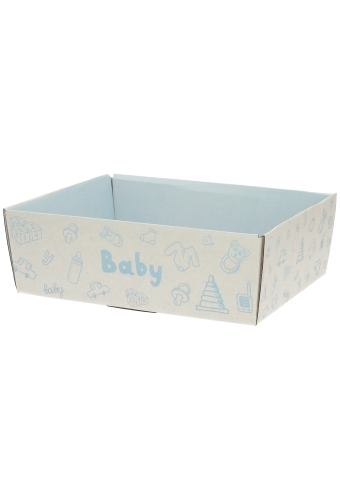 Geschenkdozen Korf Baby Blauw 23x17x8cm 10stuks