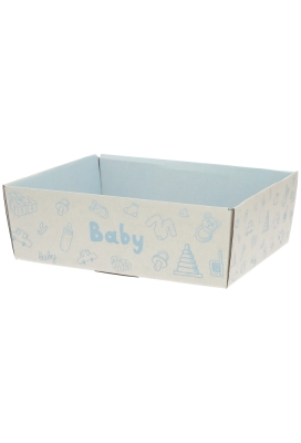 Geschenkdozen Korf Baby Blauw 23x17x8cm 10stuks