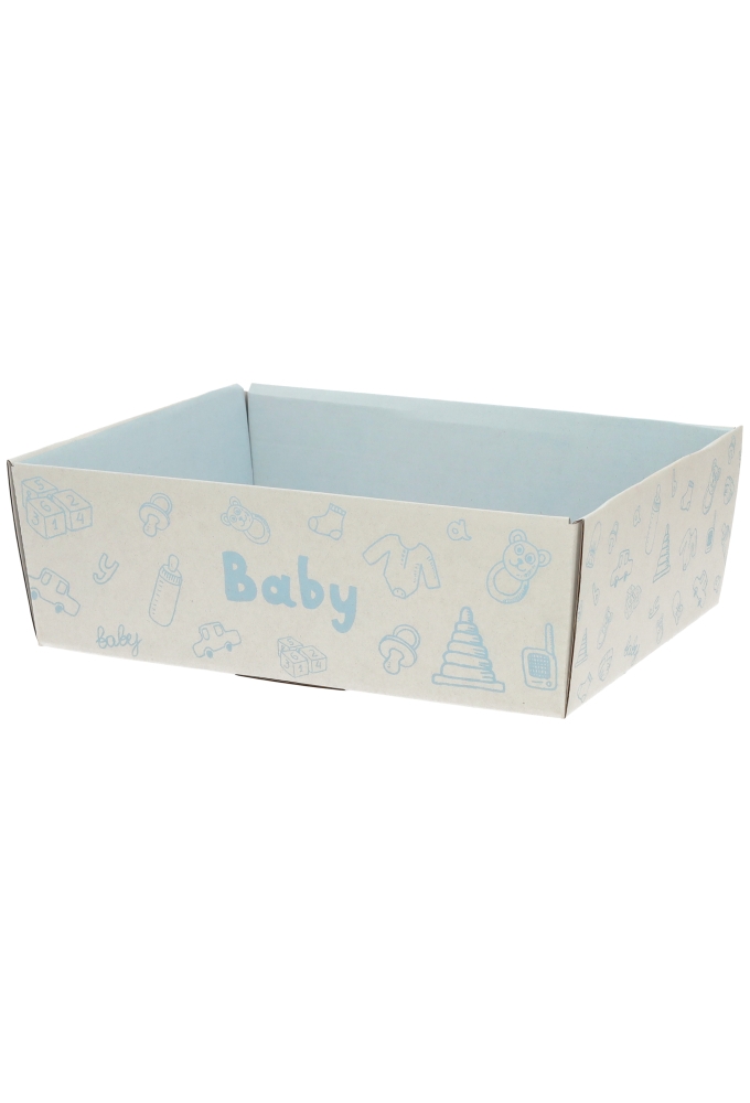 Geschenkdozen Korf Baby Blauw 23x17x8cm 10stuks
