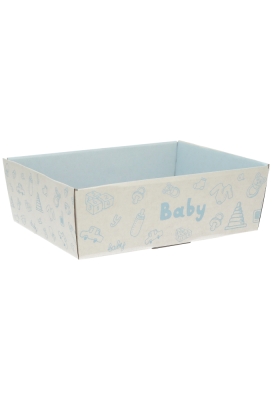 Geschenkdozen Korf Baby Blauw 23x17x8cm 10stuks