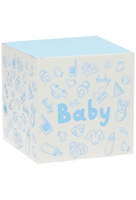 Kadodoosjes Baby Boy Blue Gerecycled 10x10x10cm 25stuks 