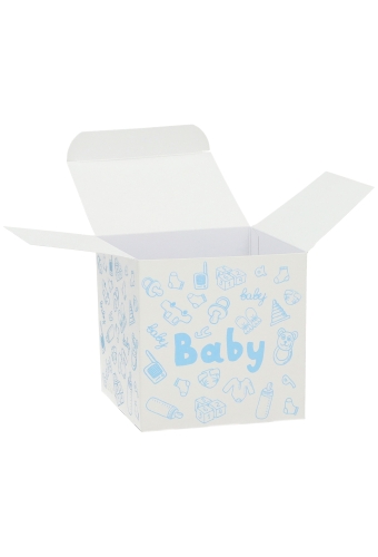 Kadodoosjes Baby Boy Blue Gerecycled 10x10x10cm 25stuks 