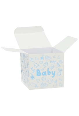 Kadodoosjes Baby Boy Blue Gerecycled 10x10x10cm 25stuks 