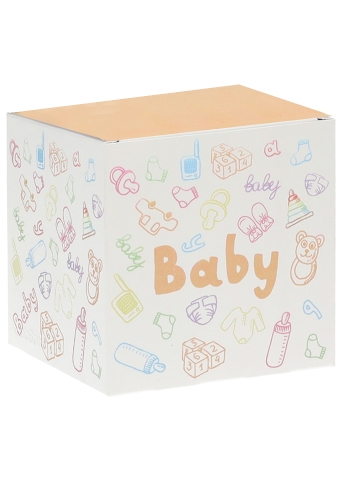 Kadodoosjes Baby Neutraal Orange Gerecycled 10x10x10cm 25stuks 