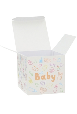 Kadodoosjes Baby Neutraal Orange Gerecycled 10x10x10cm 25stuks 