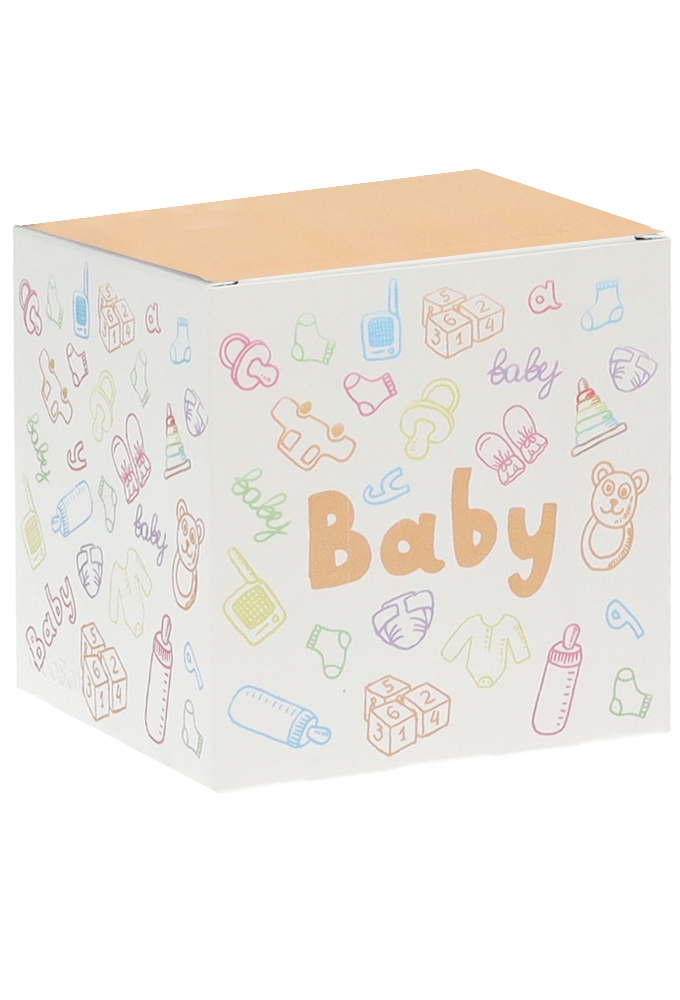 Kadodoosjes Baby Neutraal Orange Gerecycled 8x8x8cm 25stuks