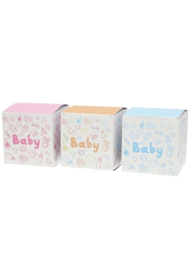Kadodoosjes Baby Boy Blue Gerecycled 8x8x8cm 25stuks