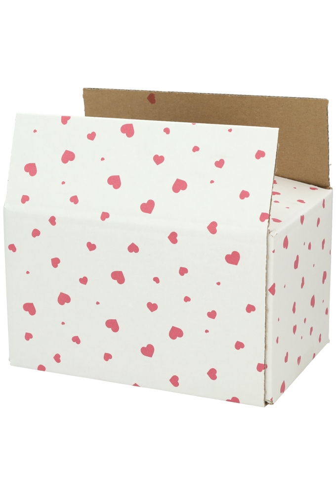 Geschenkdozen Hartjes 21.5x15x12cm 30stuks