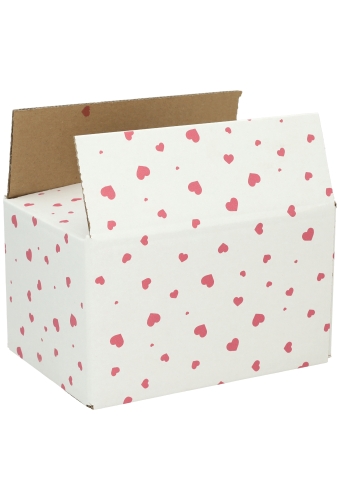 Geschenkdozen Hartjes 21.5x15x12cm 30stuks