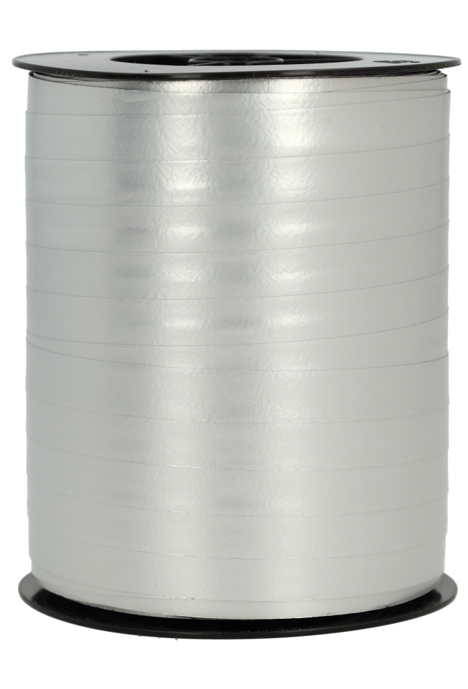 Krullint Mat Metallic Zilver 10mm x 250meter