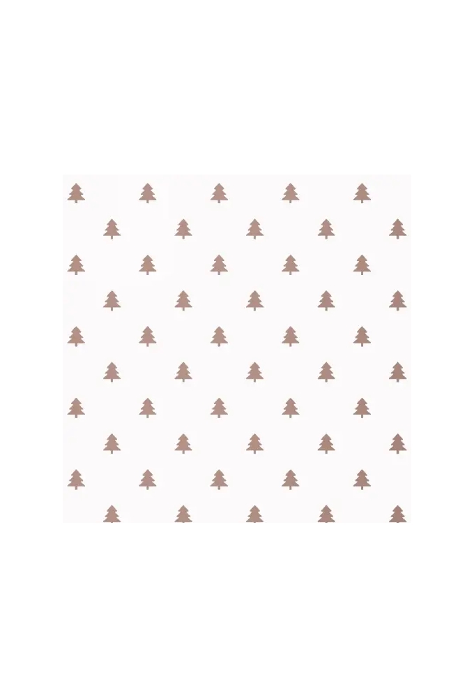 Kerstpapier trees Rose goud  70cm x 200meter