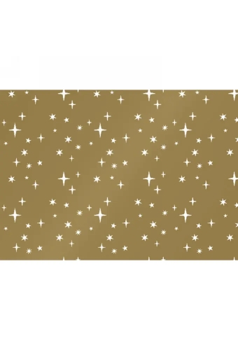 Kerstpapier Snow Goud & Zwart 30 cm x 200meter