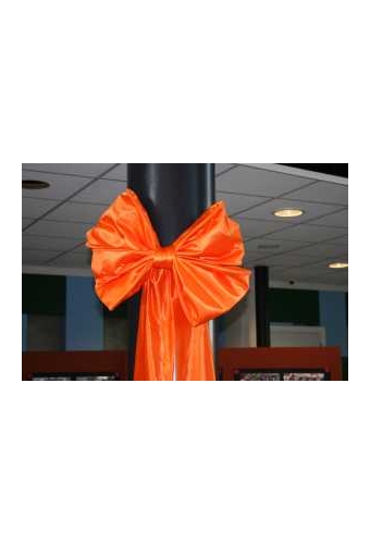 Decoratie Strik Zilver 50x35+80cm Lint 18cm extra 50cm Lint
