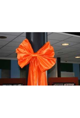 Decoratie Strik Zilver 50x35+80cm Lint 18cm extra 50cm Lint