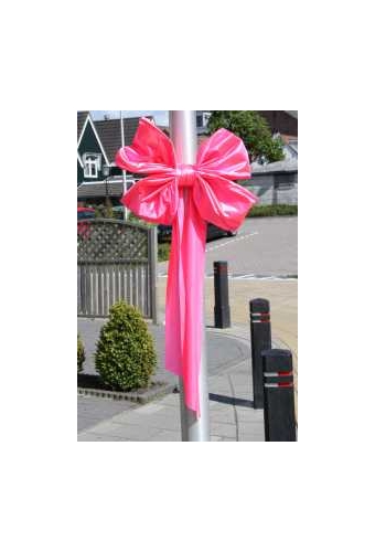 Decoratie Strik Pink 50x35+80cm Lint 18cm extra 50cm Lint
