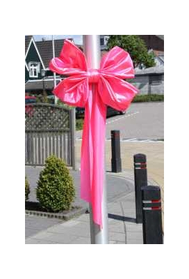 Decoratie Strik Pink 50x35+80cm Lint 18cm extra 50cm Lint