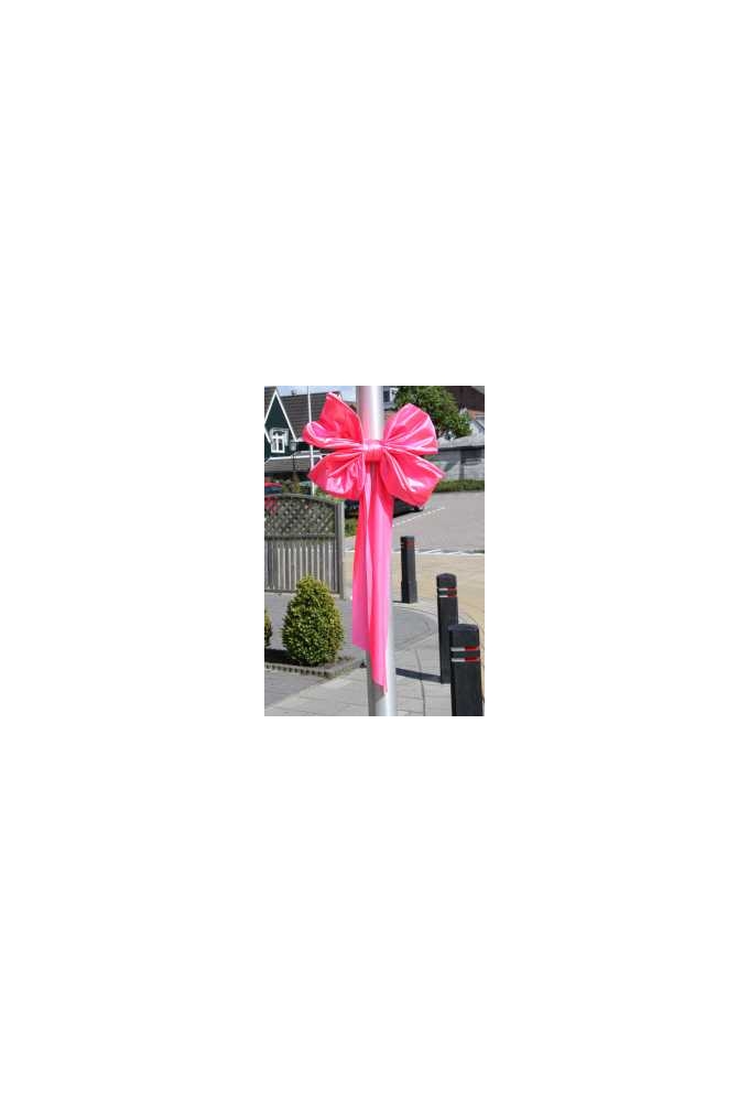 Decoratie Strik Pink 50x35+80cm Lint 18cm extra 50cm Lint
