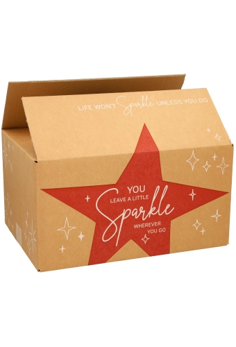 Kerstpakketdozen You Sparkle Kraft Rood 39x29x20cm 15stuks