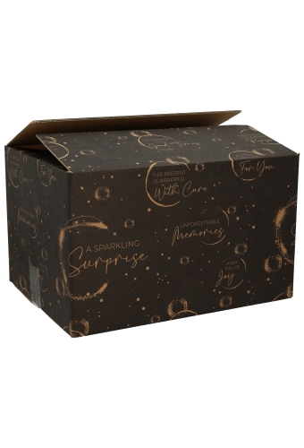 Geschenkdozen Bubbles Zwart 49x29x15cm 15stuks