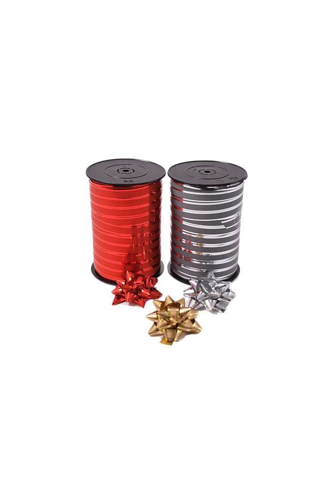 Mini Bows Strik Rond 45mm Metallic & Mat Goud Met Plakker 50stuks