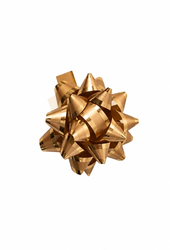 Mini Bows Strik Rond 45mm Metallic & Mat Goud Met Plakker 50stuks