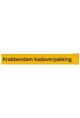 Bedrukt Openings lint Met Uw Eigen Tekst Lak Geel 15cm x10meter