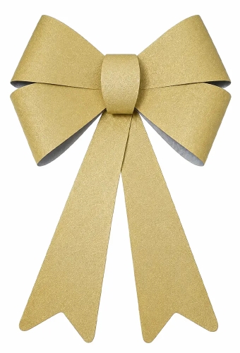 Dubbele Strik Glitter Goud Genua & IJzerdraad 2x 7cm. 30x43cm 1stuk