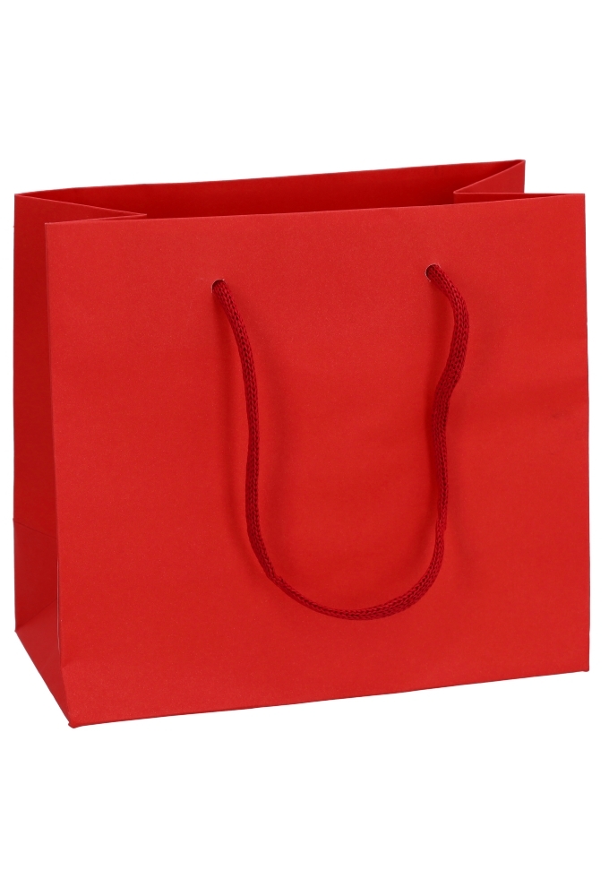 Luxe Papierentas Mat Luzon Rood & Koord 20x10x18cm 10stuks OP IS OP